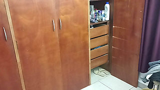 I come back from the gym and my stepbrother surprises me from behind with his penis as hard as a rock.
