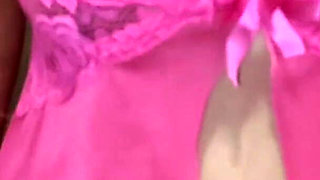 Telugu Anu Aunty in sexy Pink dress