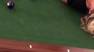 Mature Wife Big Boobs with High Heels Fucked on Pool Table to Orgasm