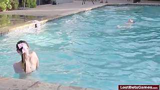 Strip Game Lost: Two Girls Must Strip Naked For Crowd