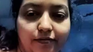 Chubby indian milf watching cock jerking on webcam