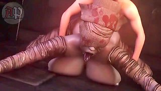 From behind, tit fuck, massive tits