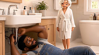 BBC Plumber fucks hot client