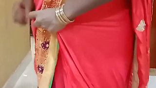 Desi Tamil Dusky Wife Seduces Bull in Red Underwear - Nipple Play, Cuck Watches! Indianhotwifex