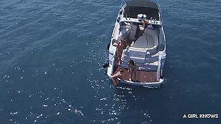 Marilyn Crystal's Hot Lesbian Threesome on a Luxurious Yacht