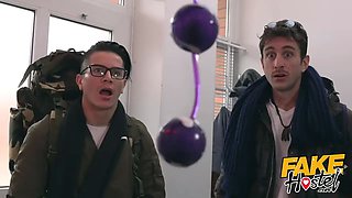 Faux hostel Kathy Anderson fucks italian and latina dudes