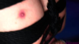 Femdom fetish mistresses fuck bdsm loser with strapon