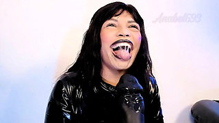 Anabel693 Sloppy Deep Throat & Mouth Cum Explosion with Huge 20 Inch Toy