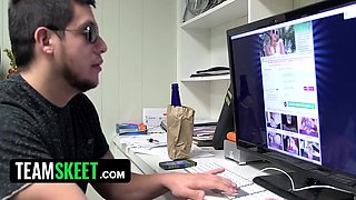 Innocent Teen 18+ Takes Big Hard Cock Into Her Ass To Keep Virginity - Mechi Medina, David Loso And Maya Grand