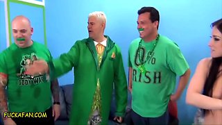 Charity Bangs, Charlyse Bella And Porno Dan In Triple Cum Swaps Aarons Sperm W Charity & Charlyse On St Patricks Day