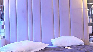 Close up with teen pussy pleased with dildo and vibrator