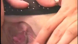 Beautiful and hot blonde moaning and enjoying giving her pussy and spit: Porn