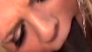 Blondes in Black Scene-2 Busty Blonde MILF Loves Having a Big Black Cock in Her Mouth