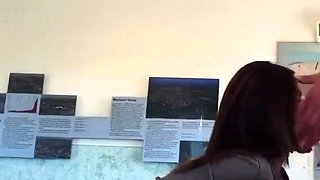 Big-Titted Amateur MILF Flashing in Public