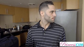 Pint Sized BabySitter Piper Perri Demands She gets Her Pay in Cum