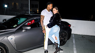 Tattooed PAWG with fake tities takes BBC in mouth, pussy, and ass