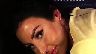 Curious voyeuristic bae teasing lad