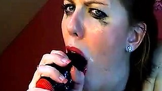 Big Dildo Blowjob by Aurelie on Webcam