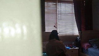 Horny Asian Student Masturbates After School