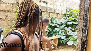 Two Best Friends Threesome Outdoor - Blowjob and Cum on Face