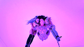 Rough Tickle Session for Two Pretty Girls - Top View