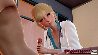 Pantyhose Nurse Rina in 3D Hentai - POV Handjob and Close-up Titfuck with a No Hands Blowjob Ending - Rule34 Animation