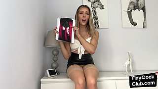 Amateur Sex SPH babe disgracing small cocks in SPH dirty ta