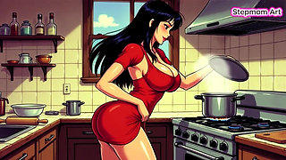 JOI Stepmom Hot Kitchen - Come with me 100% You'll cum - Dirty Talk