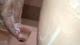 Aunty Showing Bathroom