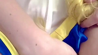 Sailor Moon Rubs Clit in Bathtub