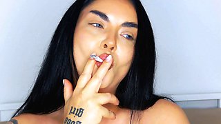 Beautiful Brunette Smoking Fetish Tease - Softcore Seduction