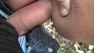 Skinny brunette MILF sucks and fucks a big cock