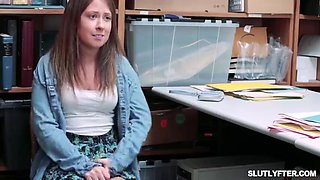 Serena Sterling Caught Shoplifting Gets Total Figure Search and Ravaged by Naughty Security Guard