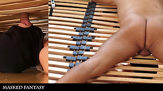 The Crazy Professor - a Sucking Doll Under His Bed Sucks His Cock Till the Cum Drips Over Her Lips