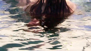 Underwater Outdoor Pool Sex with Long Hair Redhead Rapunzel MILF