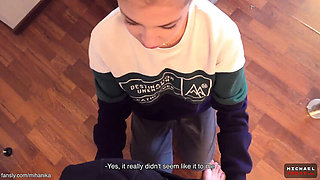 Step Brother Helps Me Shoot a TikTok Challenge - Blowjob & Facial with Big Tits