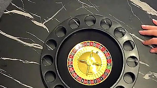 Cum Challenge Threesome CFNM for Christmas and Fun with Balls Playing and Accidental Ruined Orgasm