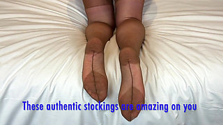 Vgq24 Aunty Sandra Wearing 1940's Stockings