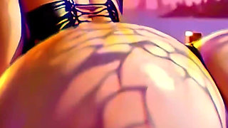 (4K) AI 3D Animated Porn – Goth Latina Baddie Worships Big White Cock (Interracial ASMR) - AI Visuals X