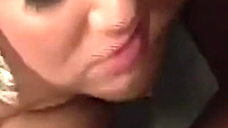 Mature Brunette MILF Sucks Gloryhole Cock Hard