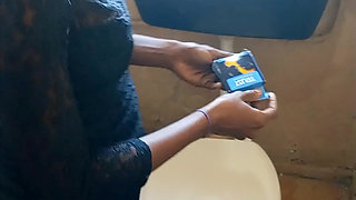 Black Slut Doggystyle and Blowjob White Man in Black Sexy Dress
