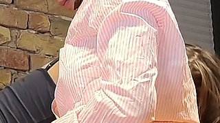 Two Amazingly Beautiful MILF Wives Cheat on Husband to Give a Big Cock Guy a Sloppy Handjob with Uncontrolled Cum