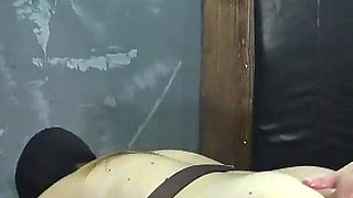 Slim Masked Teen Gets Fucked by a Busty Blonde MILF with a Strapon
