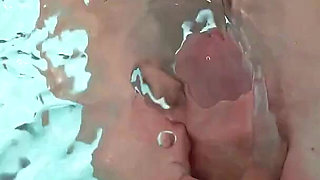 20yo Giving Footjob in Pool