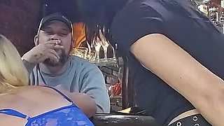 Girls Fucking with Strapless Dildo While We Watch