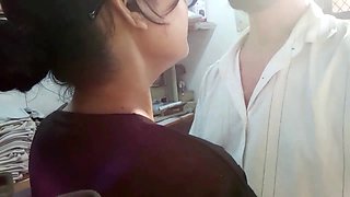 Indian desi stepdaughter-in-law gets romantic with her father figure in Hindi audio