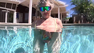 Overunderwater Pool Shots and a Long, Slow-mo Outdoor Shower