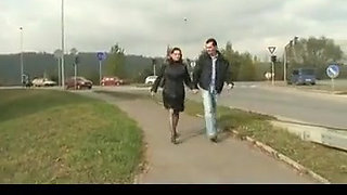 Outdoor pissing and blowjob
