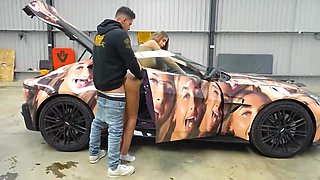 Blonde beauty shares intense passionate couple pleasures with desire