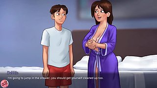 Huge Load On My Stepmom's Massive Tits - Summertime Saga 24 - Jazziuu